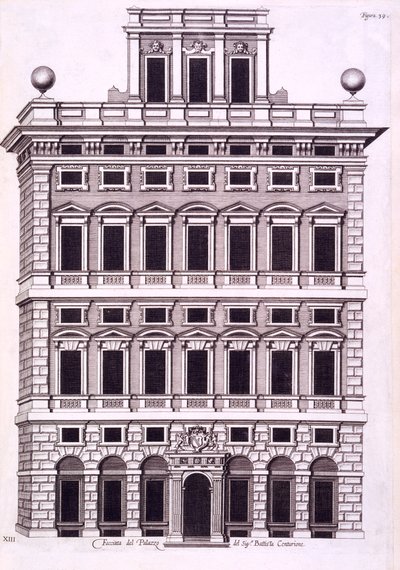 Entwurf für den Königspalast von Caserta, 1756 von Luigi Vanvitelli